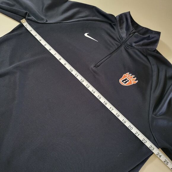 Nike Women's Black DRI-FIT Quarter Zip Long Sleeve Pullover Top - Picture 3 of 13